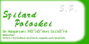 szilard poloskei business card